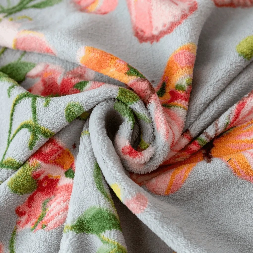 Mikroplüss ágyneműhuzat RÓZSASZÍN PILLANGÓ szürke Ágyneműhuzat mérete: 70 x 80 cm | 140 x 200 cm