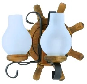 Fali lámpa TIMONA 2xE14/40W/230V bükkfa