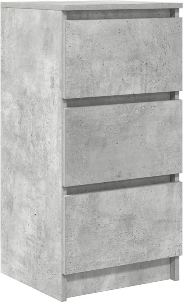 vidaXL betonszürke szerelt fa tálalószekrény 37,5x35x76 cm