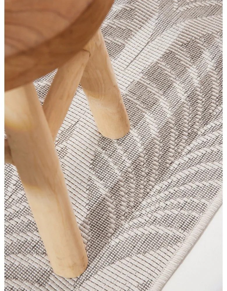 Szürke-elefántcsont színű kültéri-beltéri futószőnyeg 80x250 cm Duet Liora – NORTHRUGS