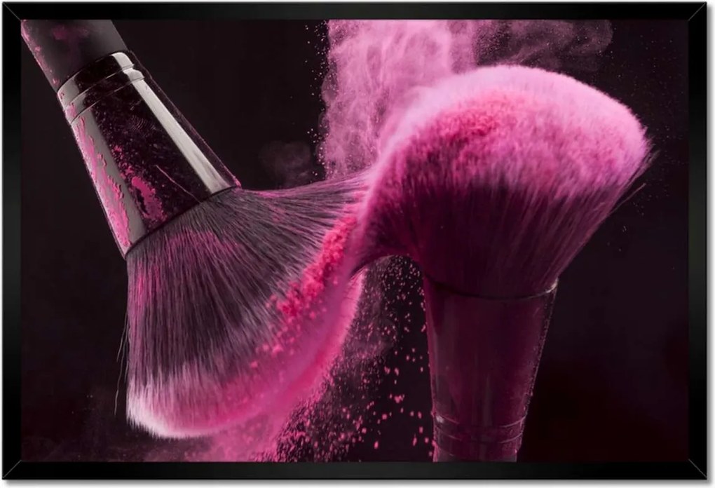 Poszterek keretben 60x40 Ecsetek rózsaszín púderrel