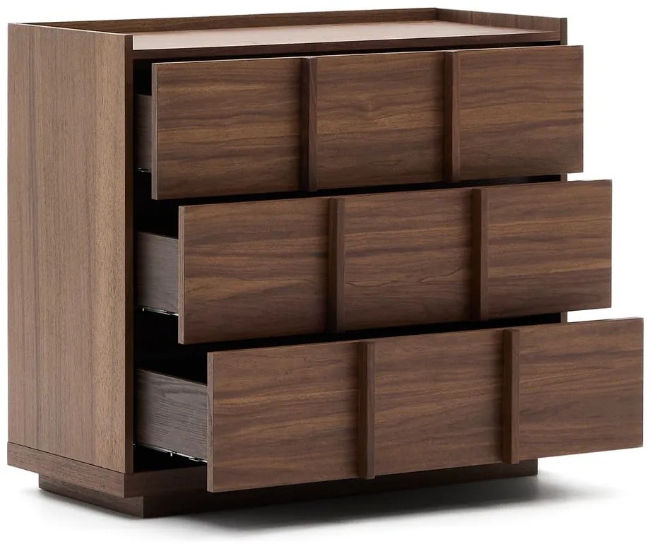 Barna komód diófa dekorral 100x78x50 cm Onix – Kave Home