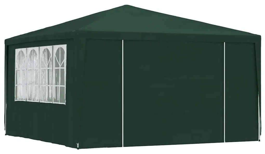 vidaXL zöld rendezvénysátor oldalfalakkal 4 x 4 m 90 g/m²