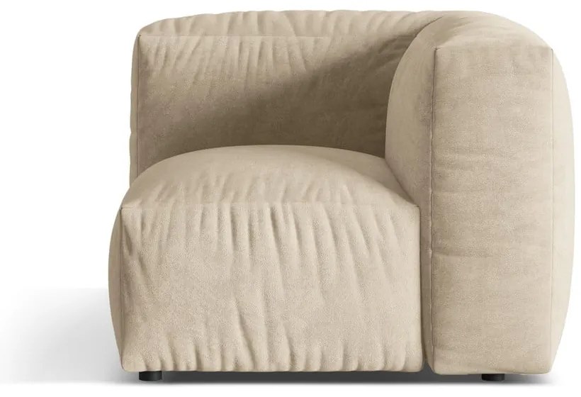 Bézs bársony kanapé modul (variálható sarok) Martina – Micadoni