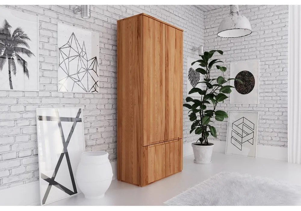 Bükkfa ruhásszekrény 90x206 cm Vento 2 - The Beds