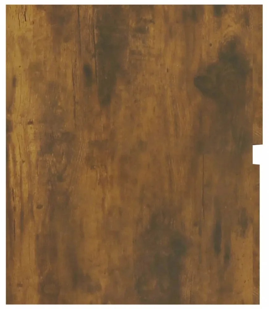 füstös tölgy színű szerelt fa mosdószekrény 80 x 38,5 x 45 cm