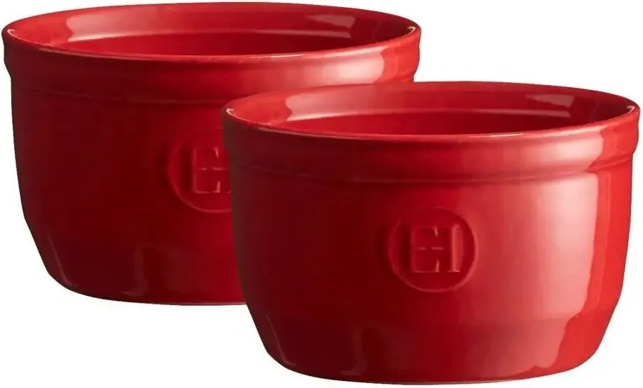 Emile Henry 2 db-os ramekin készlet 10 cm piros bordó