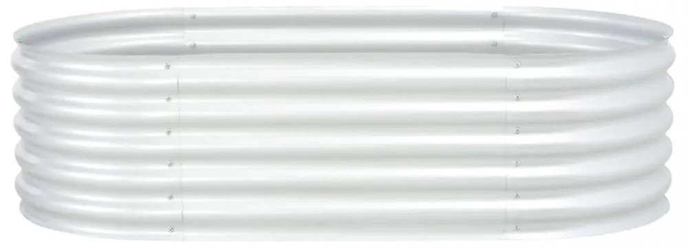 ezüstszínű horganyzott acél kerti magaságyás 160 x 80 x 44 cm