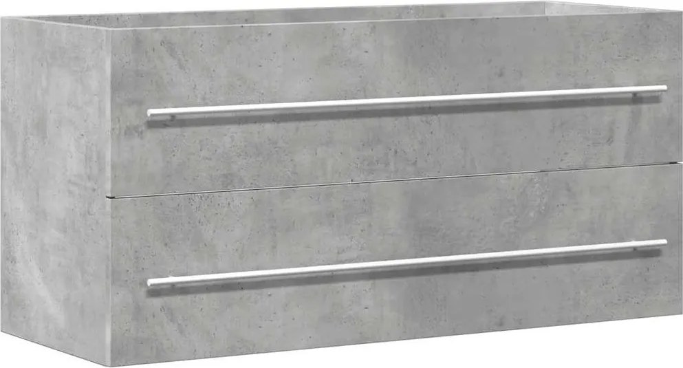 vidaXL betonszürke szerelt fa mosdószekrény 100 x 38,5 x 48 cm