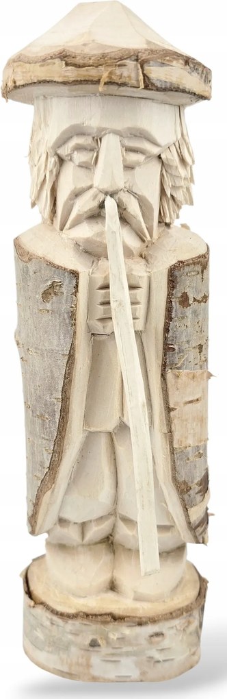 Fa Dekoráció Szobor Figura Juhas Baca Kézzel Faragott 21 cm.