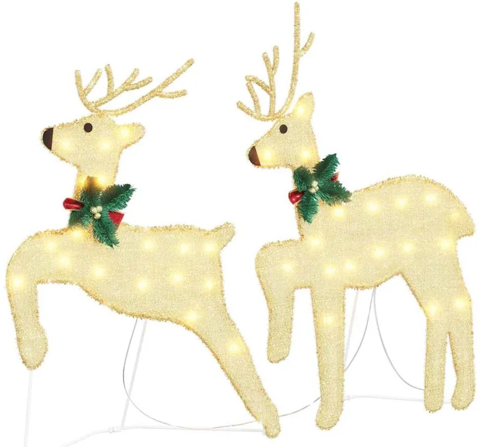 LED rénszarvasok 6 pcs Arany szövet