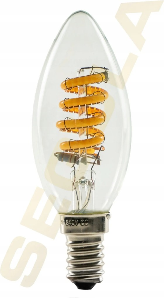 Segula 55300 Led gyertya spirál, meleg fényre szabályozható, átlátszó E14 3,3 W (21 W) 200