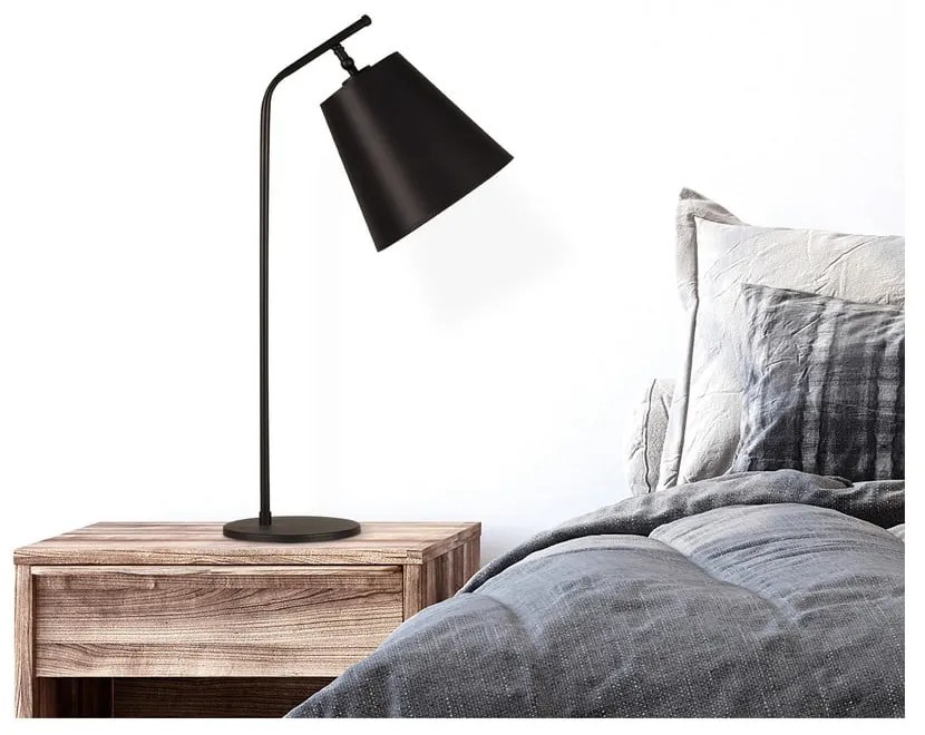 Fekete asztali lámpa textil búrával (magasság 67 cm) Salihini – Opviq lights