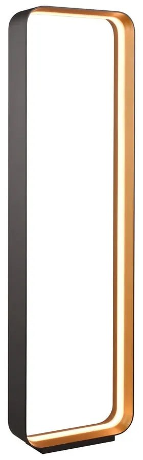 Fekete LED állólámpa hangvezérléssel-mobil alkalmazás vezérléssel, fém búrával (magasság 109 cm) Cizione – CINQUE