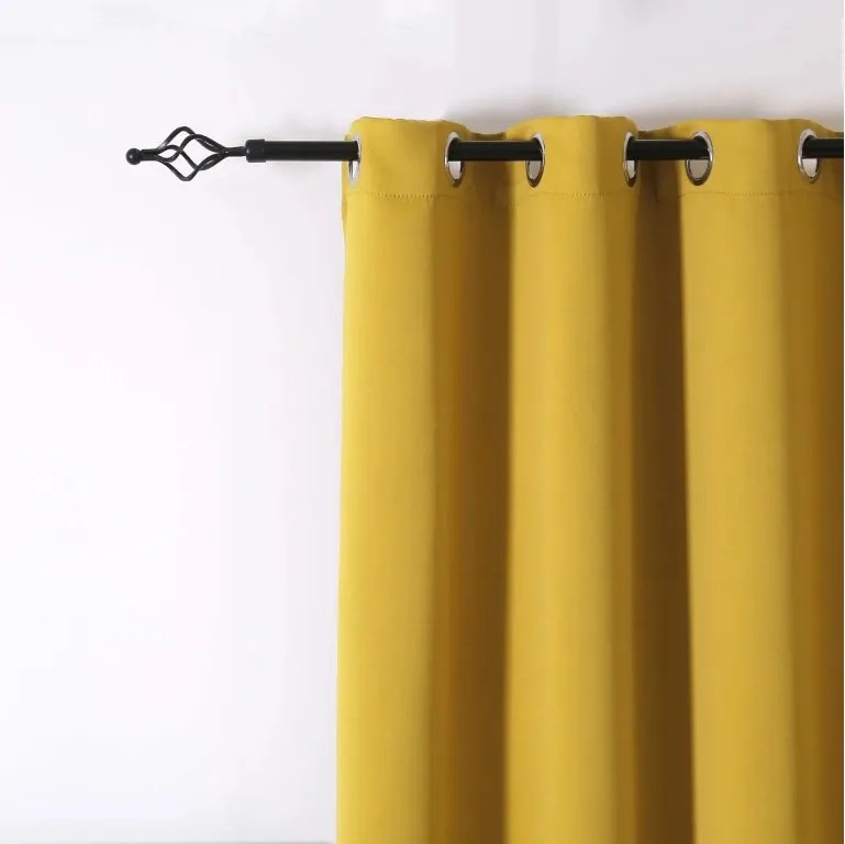 Sárga OXFORD függöny 140x250 cm Felfüggesztés: Fém gyűrűk