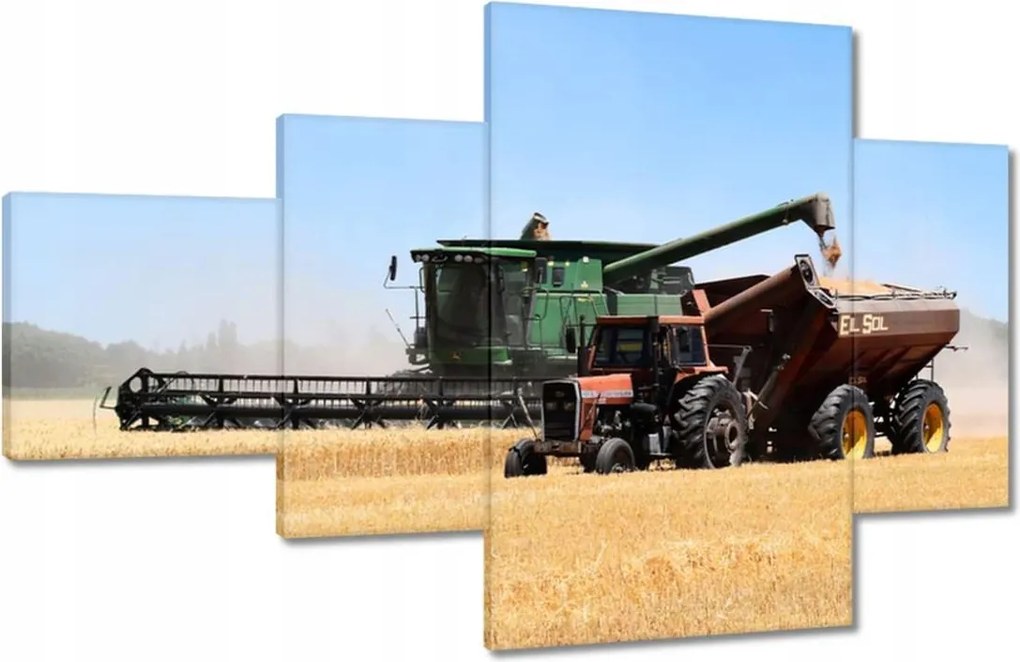 Képek 130x80 Kombájn az aratás során