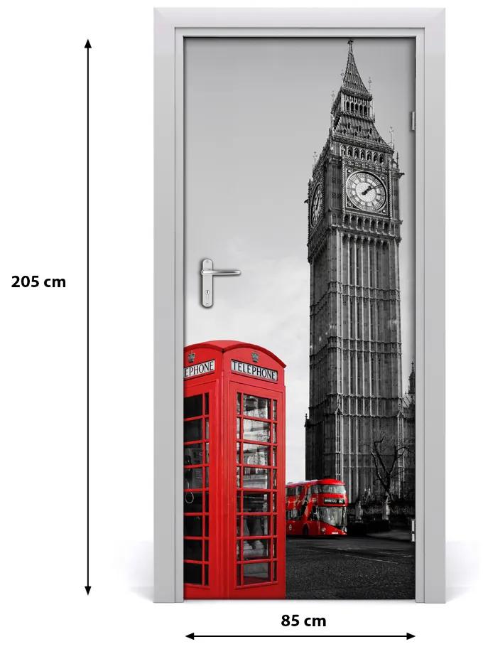 Poszter tapéta ajtóra Big Ben, London 95x205 cm