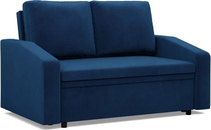 Zeus kanapé, bársony, hab töltet, döntött kartámasz, kék