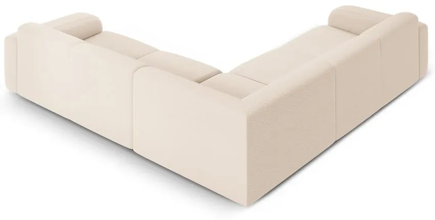 Bézs buklé sarokkanapé (variálható-L alakú) Molino – Micadoni Home