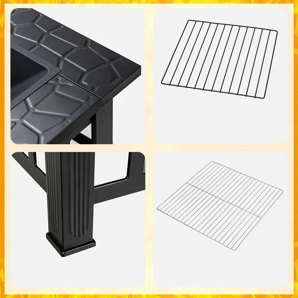 3 az 1-ben tűzrakóhely szikrahálóval