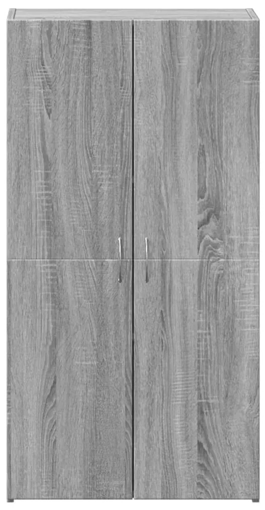 szürke sonoma színű szerelt fa irattartó szekrény 60x32x115 cm