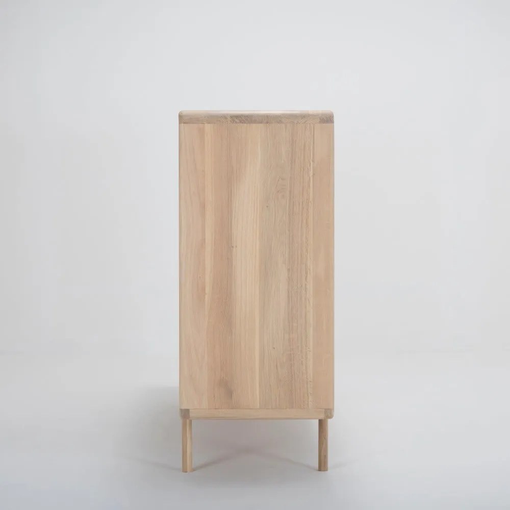 Fawn tömör tölgyfa komód 3 fiókkal, szélessége 180 cm - Gazzda