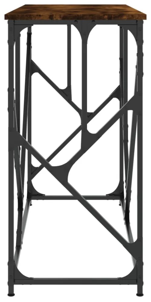 füstös tölgyszínű szerelt fa tálalóasztal 100x40x80 cm