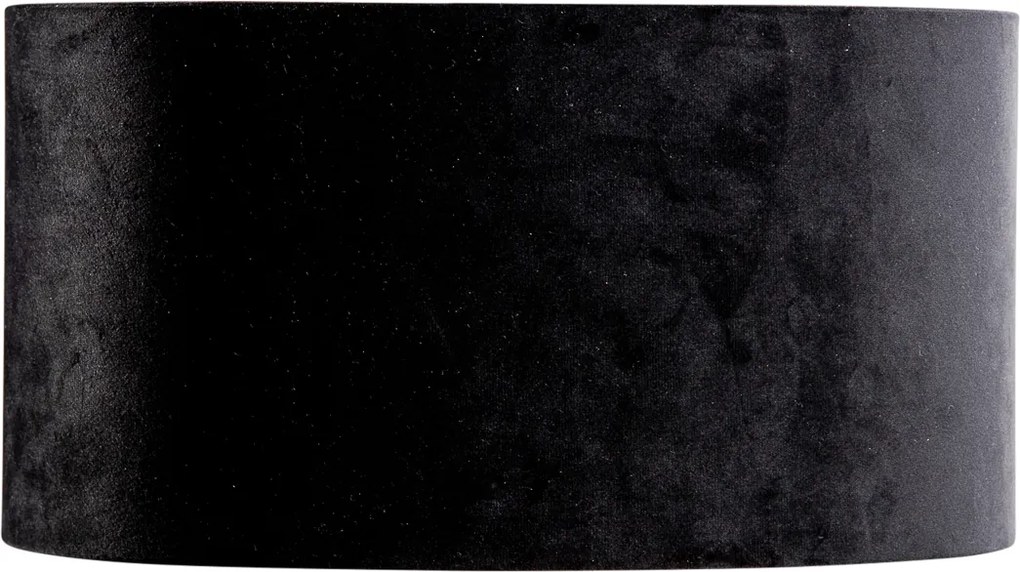 Bársony lámpabúra fekete ovális 35/23/18