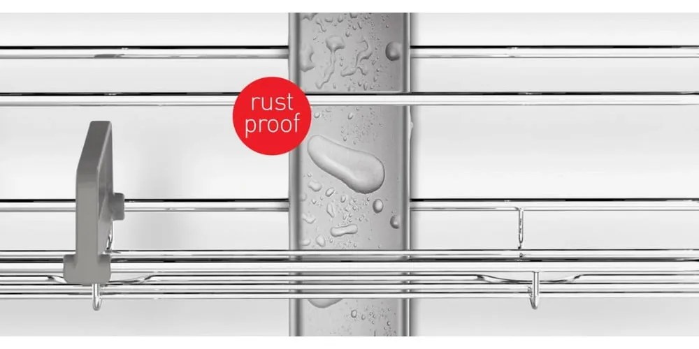 Szürke teleszkópos fém fürdőszoba polc - simplehuman