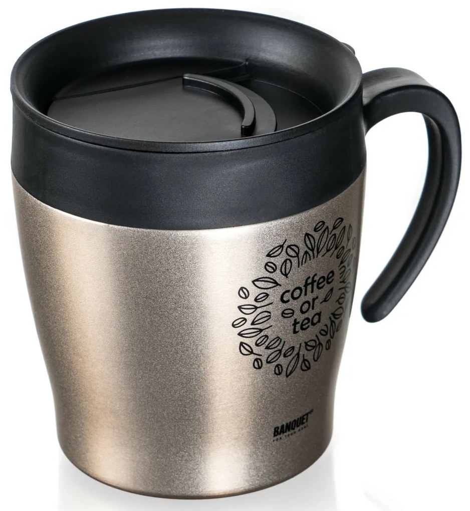 Banquet TAZZA 330 ml utazó termosz, bézs