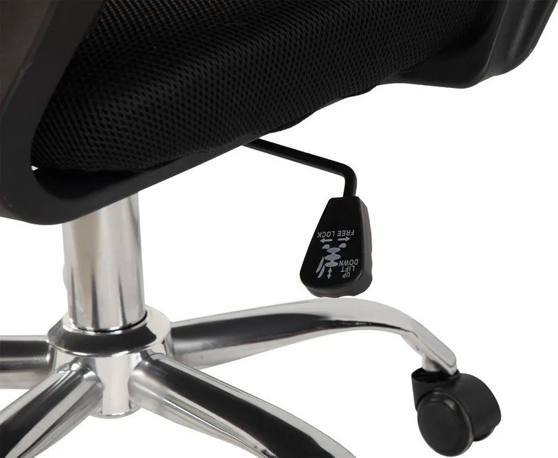 Fekete kárpitozott irodai szék Evon – Bonami Essentials