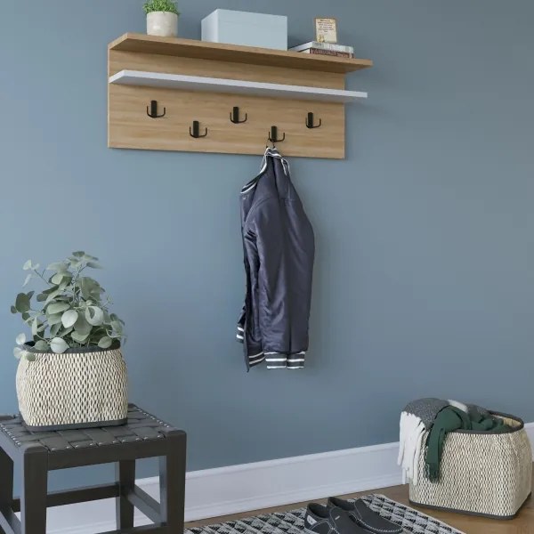 Fali akasztó ROLKER 90x31,4 cm barna