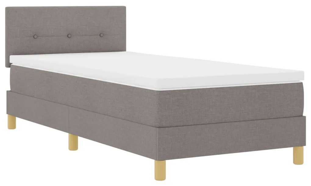 Box Spring Ágy Matraccal Taupe 90x200 cm Szövet