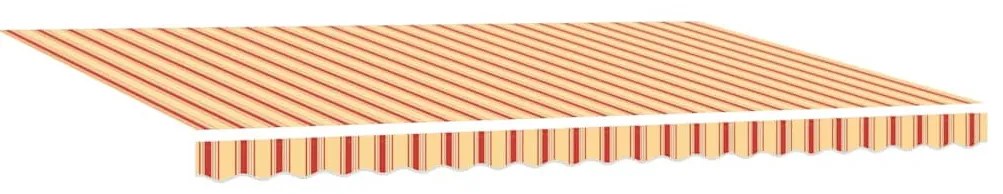 Behúzható napellenző Sárga és narancs 500x300 cm szövet