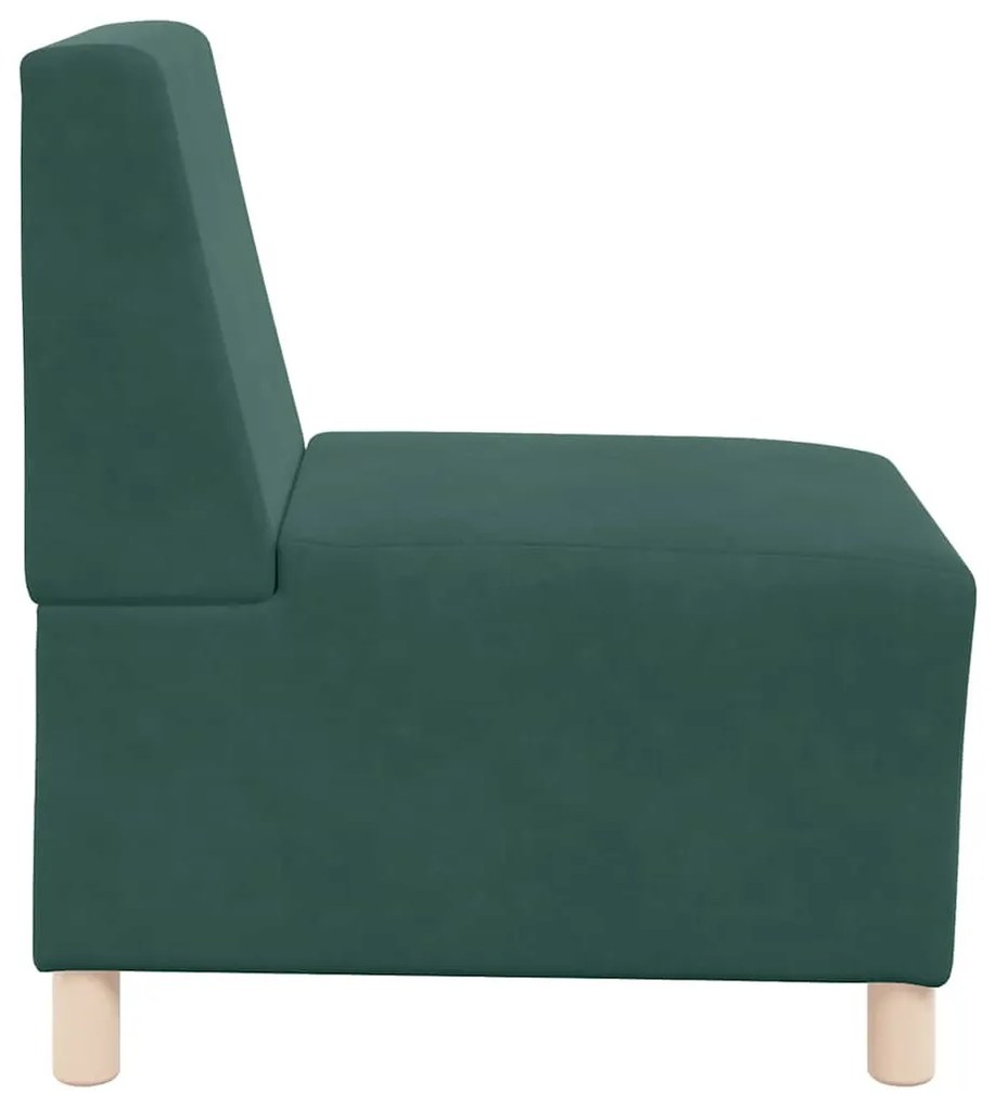 sötétzöld bársony kanapéfotel 55 cm
