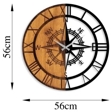 Fali óra 56 cm átmérő, 1xAA, fa/fém kivitel