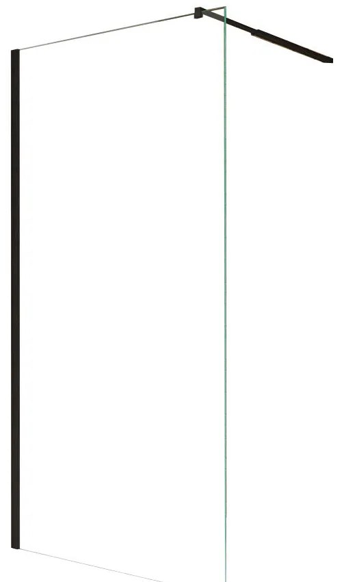 River walk in zuhanyfal 80x190 cm fekete