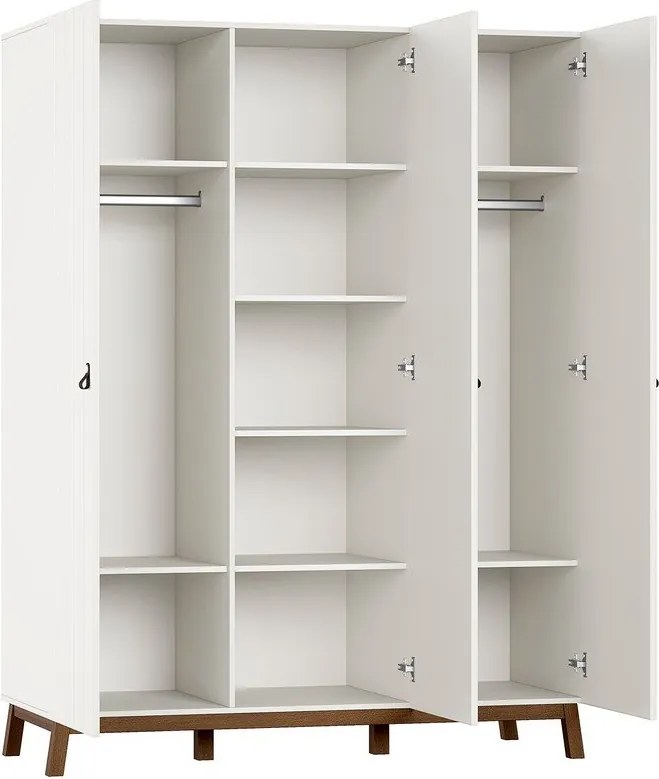 Bézs gyerek ruhásszekrény 149x196x58 cm Sezane – Vipack