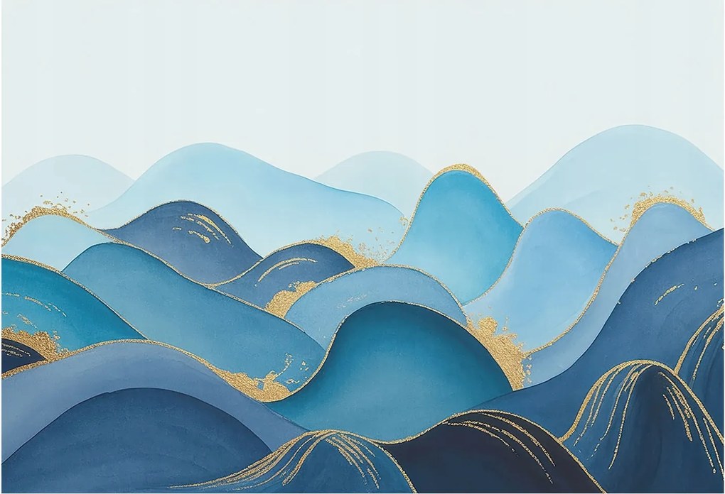 Flizelin tapéta Divatos Fali 3D Hullámos táj 152x104 Ragasztóval