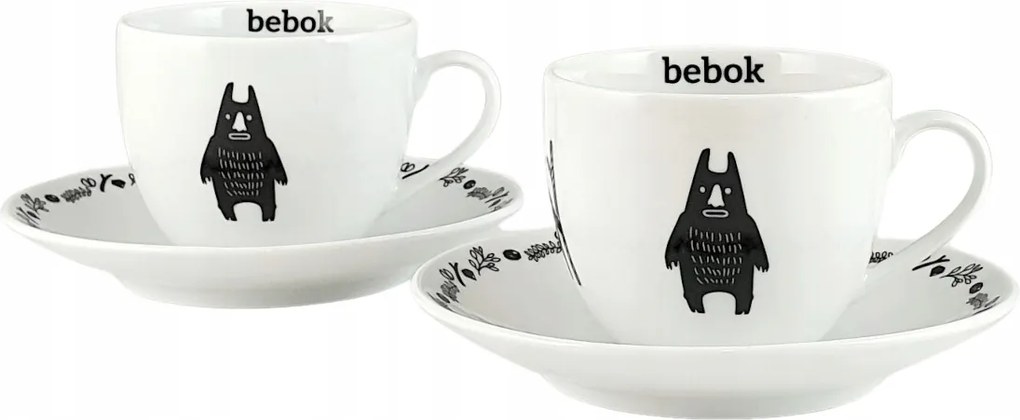 Beboki és társai Porcelán csésze szett 2x csészealjjal |320ml|Bogucice