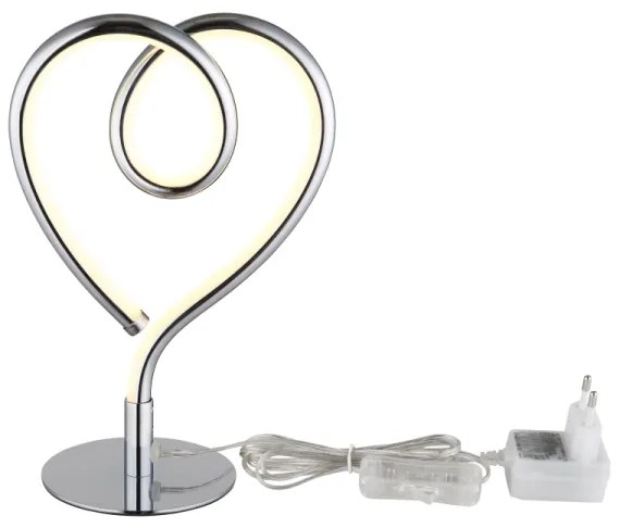 Globo 28054C - LED Asztali lámpa AMORE LED/6W/230V fényezett króm