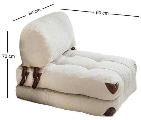 Egyszemélyes kanapéágy- Fold Teddy - Krém