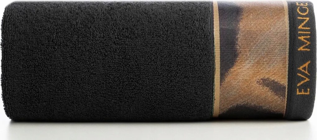 Törölköző 50x90 Eva by Eva Minge Fekete-bronz Premium 500gr