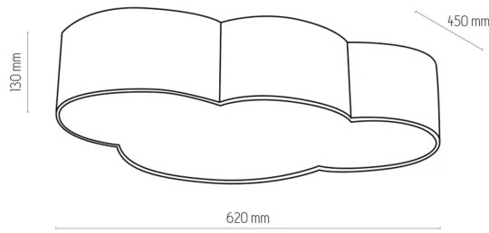 Brilagi - Gyerekszobai mennyezeti lámpa NIMBUS 4xE27/15W/230V 46x63 cm rózsaszín