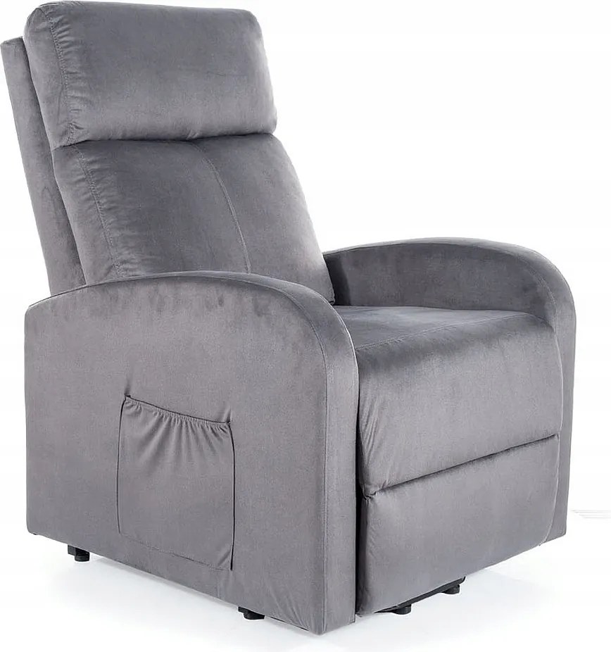 Összecsukható pihenőszék függőleges funkcióval velvet szürke Odys XX