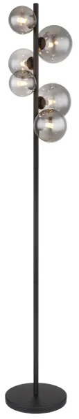Globo 56133-6S - LED Állólámpa RIHA 6xG9/3,5W/230V füstös/fekete