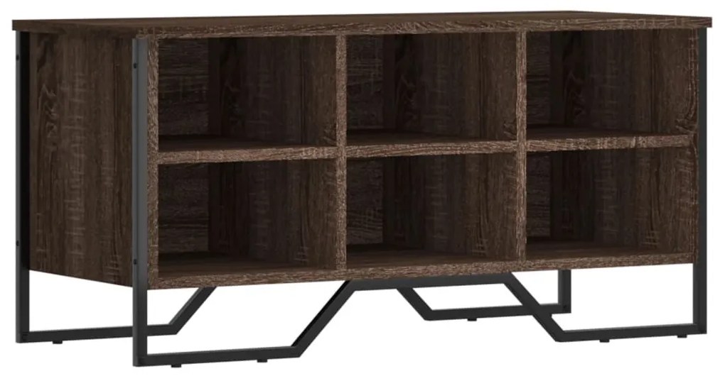 barna tölgy színű szerelt fa cipőszekrény 90 x 38 x 45,5 cm