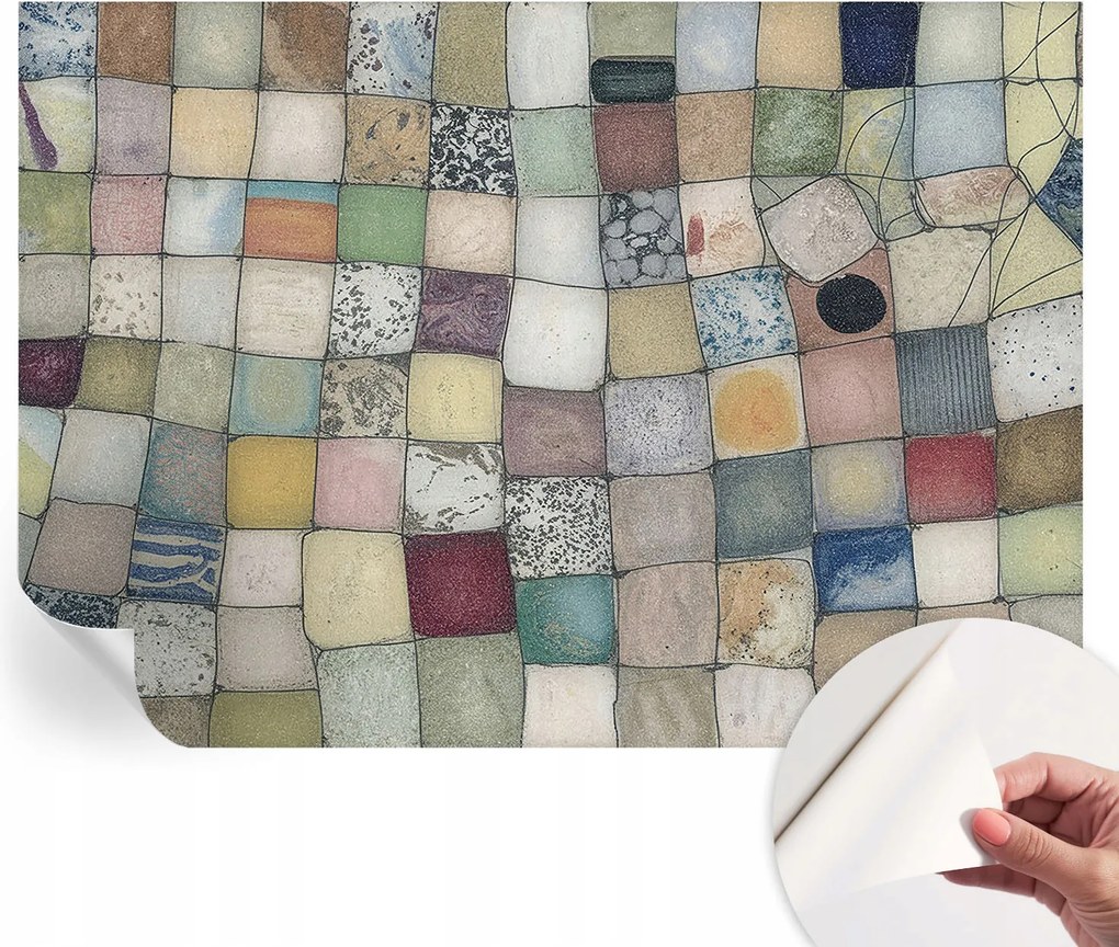 Fotótapéta Fali tapéta Hálószobába és Nappaliba Színes mozaik 208x146 cm