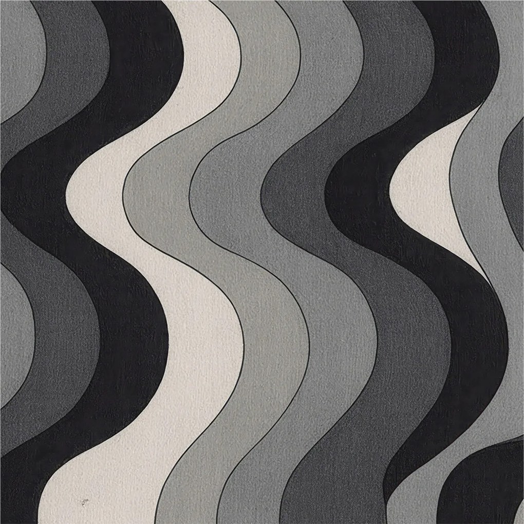 Dekoratív Fotótapéta Hálószobába Szürke hullámok 250x250 Ragasztó