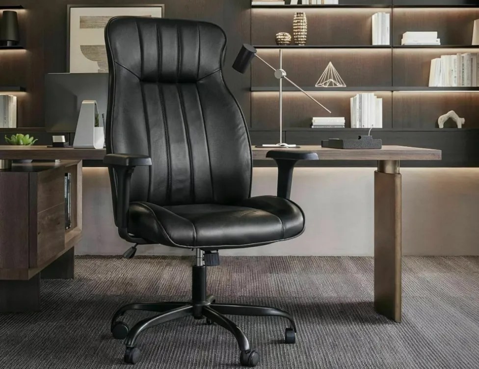 Q-093 eco-bőr forgószék fekete